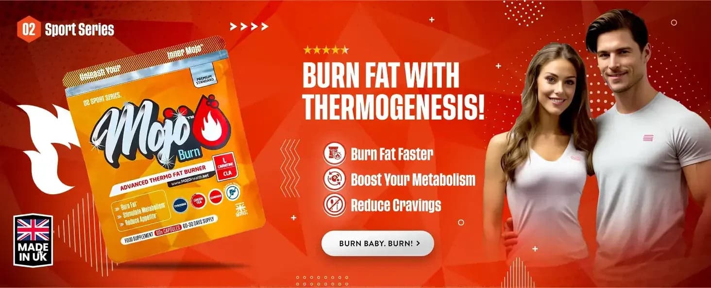 Mojo BURN Capsules â avancerad termisk fettförbrĂ€nning: brĂ€nn fett snabbare, öka din metabolism, minska aptiten. BrĂ€nn baby, brĂ€nn!