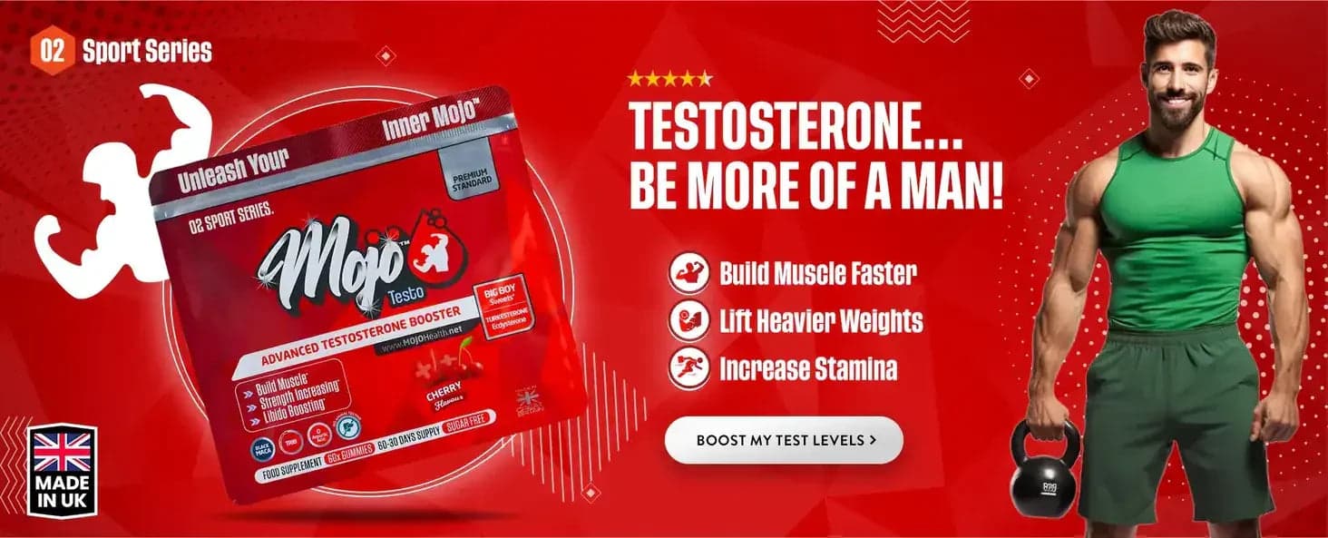 Mojo Testo â avancerad testosteronbooster: testosteron⊠var mer av en man: bygga muskel snabbare, lyfta tyngre vikter, öka uthĂ„lligheten. Skjutsa mina testosteronnivĂ„er.