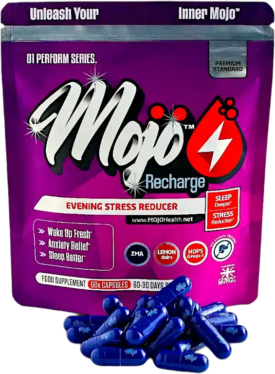 Mojo Recharge Sleep 5htp Melatonin L-Tryptophan L-Theanine Stämningsförbättrande Supplement 2